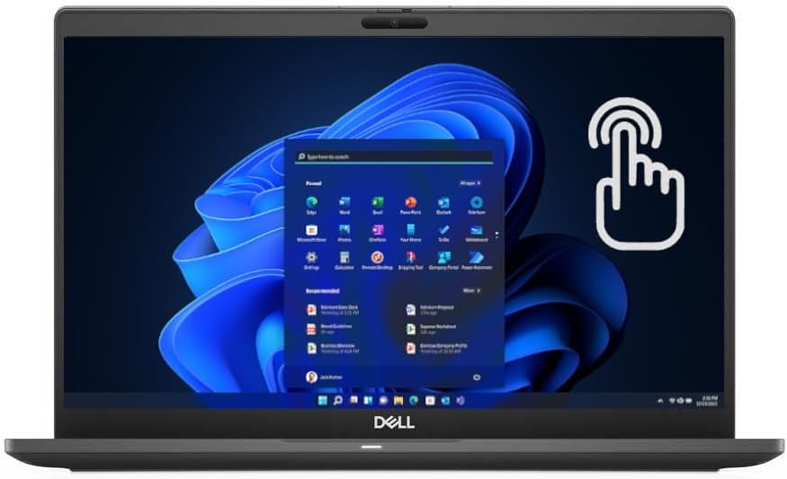 Dell Latitude 7310 Laptop | 13' 1920x1080 FHD Touchscreen | Core i7-10610U 4 cores 4.9GHz | 16GB DDR4 RAM, 512GB NVMe SSD | Win 11 Pro Black (Renewed)