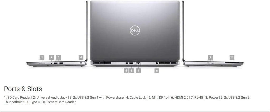 Dell Precision 7560 15.6' Mobile Workstation Core i7-11850H 8-Core 1TB PCIe SSD 32GB RAM NVIDIA RTX A4000 8GB FHD 500 NIT (1920x1080) Win 11 Pro (Renewed)