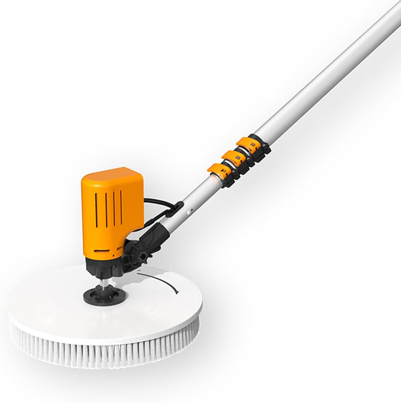 Electric Solar Panel Cleaning Brush, Automatic Water Supply Rotating Brush, with Brushless Motor, Windows Glass Cleaning Tool, with Retractable Rod(Lithiumbattery-7.5m)