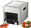 1700W Smokeless Indoor Electric Grill, Stainless Steel Steak Broiler with Adjustable Time & Temperature, 4 Slots for Beef, Chicken, Vegetables