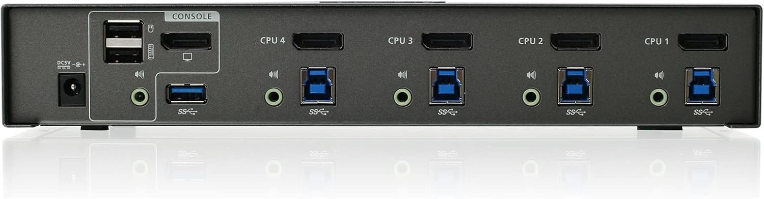 IOGEAR 4-Port Dual View Dual-Link DVI KVMP Switch with Audio, w/Full Set of Cables,(GCS1644 TAA Compliant)
