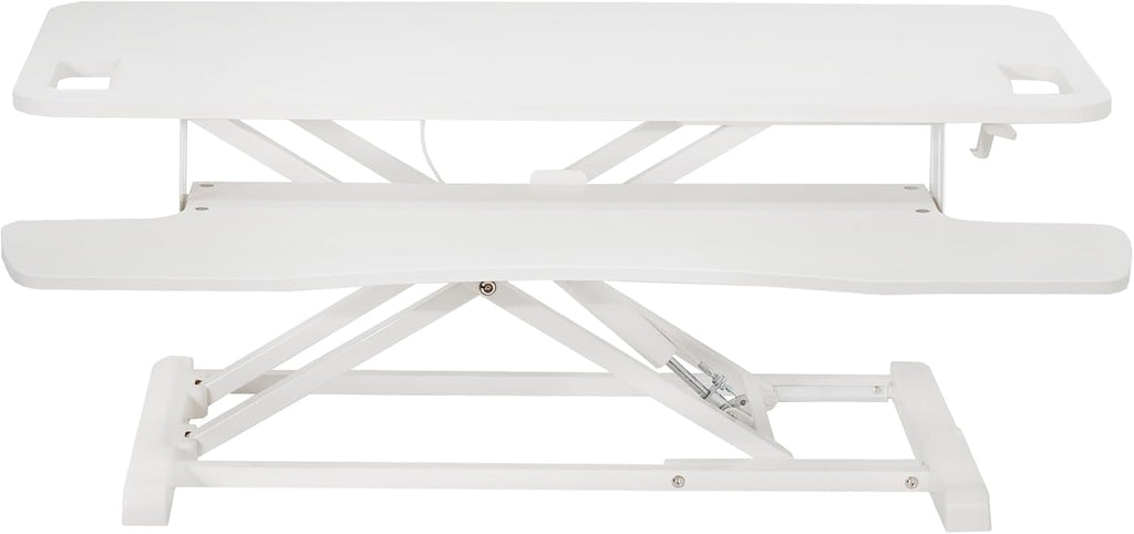 VIVO 38 inch Desk Converter, K Series, Height Adjustable Sit to Stand Riser, Dual Monitor and Laptop Workstation with Wide Keyboard Tray, White, DESK-V037KW