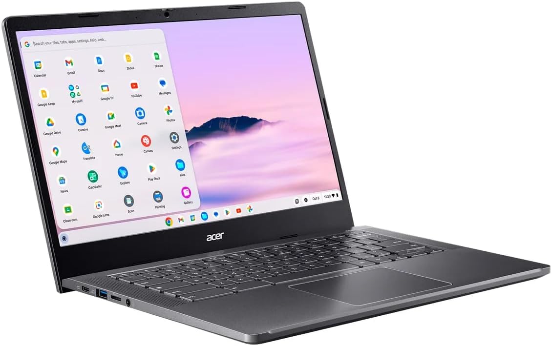 acer Chromebook Plus 514 14' Touchscreen Business Laptop, Intel 8-Core i3-N305, 14inch IPS Widescreen LED-Backlit FHD, 8 GB LPDDR5, 2 TB SSD, Wi-Fi 6E, Bluetooth 5, FHD Webcam, Google AI, Chrome OS