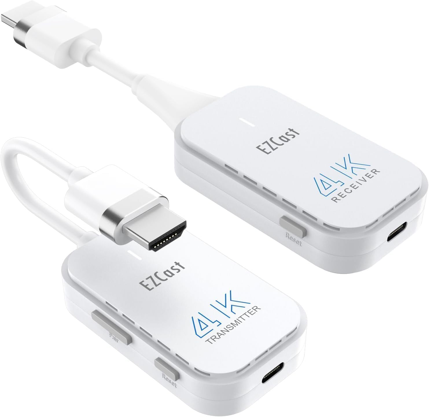 EZCast Wireless HDMI Transmitter & Receiver, 4K 30Hz, Works with All TVs (Smart & Non-Smart), Screen Mirroring & Extending for Laptop/PC/PS5, 30m Range