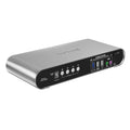 4 Computer 4 DP Monitors MST KVM Switch 4K@60Hz, DP MST USB 3.0 Quad Monitor, Hotkey and Wire Remote, Aluminum Shell, Digital Display, Audio/Mic, HDR10 with Cables (Windows)