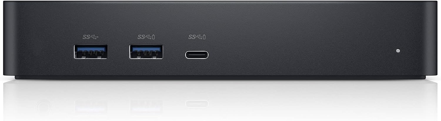 Dell Universal Dock - D6000S, Equipped with USB-C/USB-A PowerShare Options, Connect Upto Three 4K Displays, LED Indicator, Black
