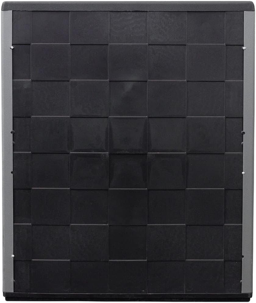 Garden Storage Cabinet, Gray and Black, 26.8'x14.6'x33.1' Weather-Resistant PP, Adjustable Shelves for Outdoor Patio Organization