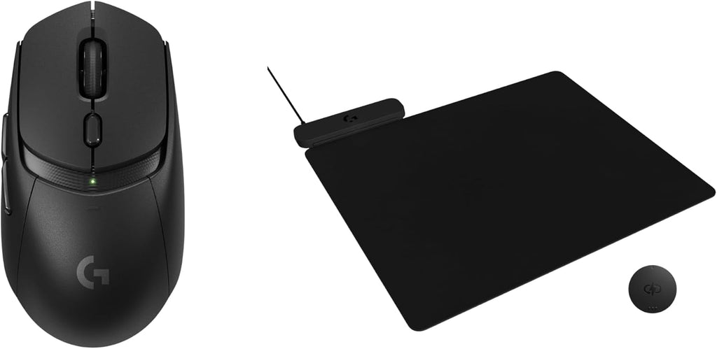 Logitech G309 Lightspeed Wireless Gaming Mouse + Powerplay 2 Wireless Charging Mouse Pad Bundle - Black