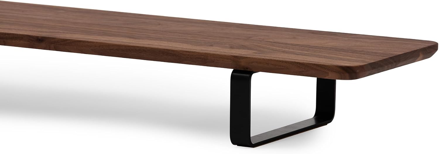 Oakywood Dual Monitor Stand - Handmade in EU - Natural Wood Monitor Stand Riser - Laptop Accessories – 220 lbs (100 kg) Capacity - 41.3'x9' (105x23 cm) – 100% Natural Walnut Wood