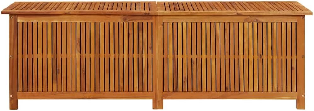 vidaXL Outdoor Storage Box, Deck Box with Lid, Patio Cabinet, Storage Chest for Outdoor Cushions Throw Pillows Garden Tools, Solid Wood Acacia