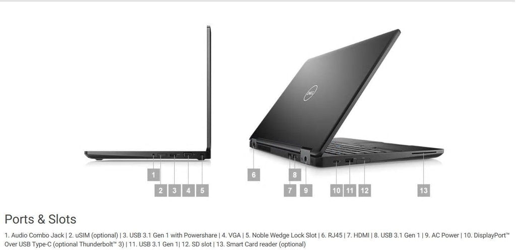 Dell Latitude 5591 Intel Core i5-8400H X4 2.5GHz 16GB 512GB SSD 15.6', Black (Renewed)