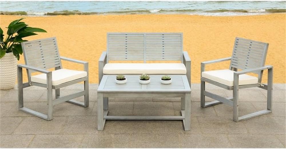 SAFAVIEH Home Collection Hailey Outdoor Living Acacia Patio Set