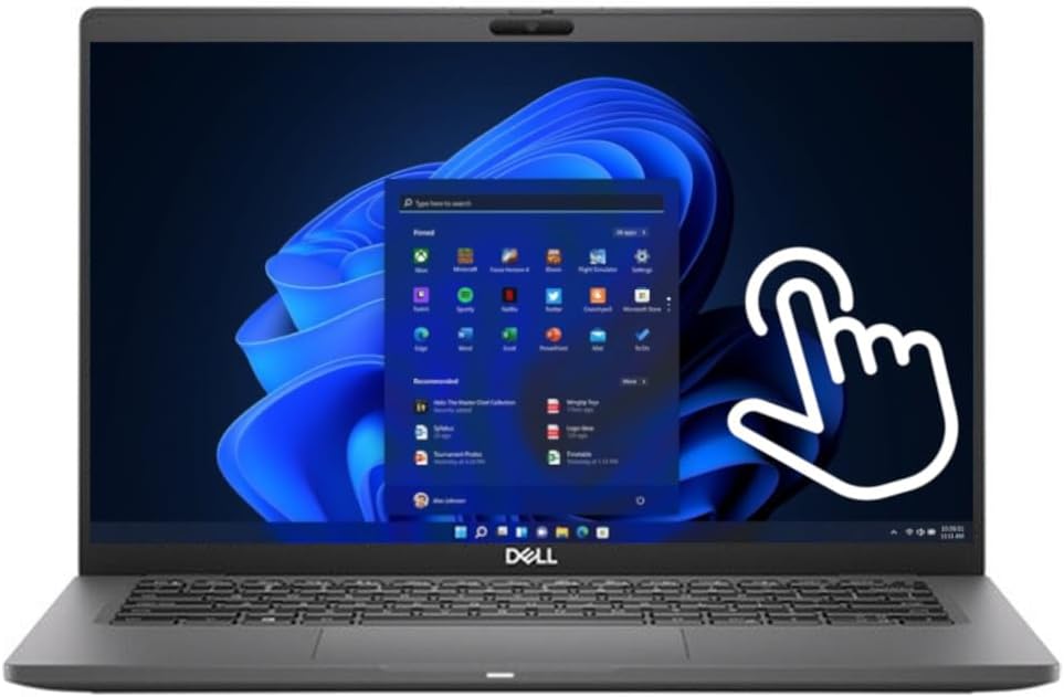 Dell Latitude 7410 14' 1920x1080 FHD Touchscreen Laptop - Intel Core i5-10310U Dual Core 4.4GHz, 16GB RAM, 512GB NVMe SSD, Backlit Keyboard, Windows 11 Pro (Renewed)