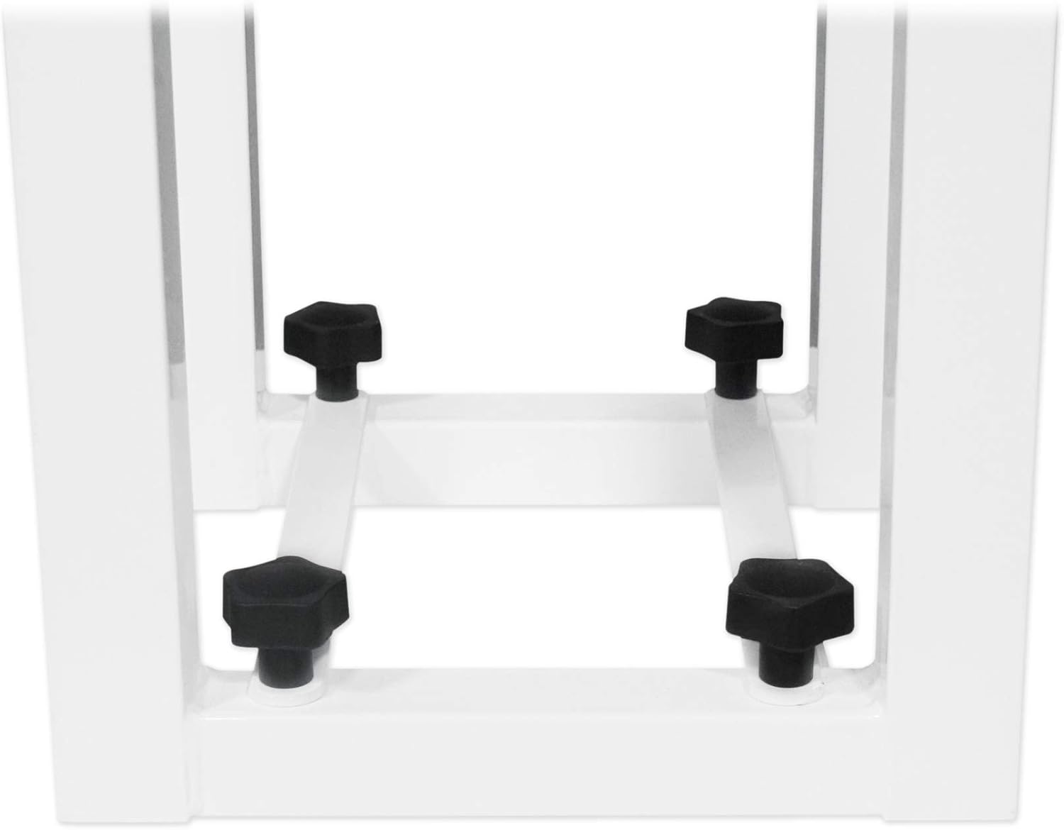 Rockville RTP32W Adjustable Totem Moving Head Light Stand, Black and White Scrims, Carry Bags, 132lb Capacity, Tool-Free Setup, Speaker Mount, for Mobile DJs and Events