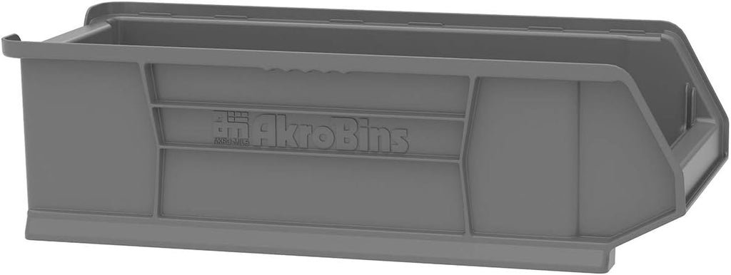 Akro-Mils 30286 Super-Size AkroBins Plastic Storage Bins, Space-Saving Stackable Bins for Garage, Classroom, Warehouse Organization, 24' L x 11' W x 7' H, Clear, 4-Pack
