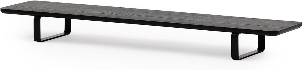 Oakywood Dual Monitor Stand - Handmade in EU - Natural Wood Monitor Stand Riser - Laptop Accessories – 220 lbs (100 kg) Capacity - 41.3'x9' (105x23 cm) – 100% Natural Black Stained Oak
