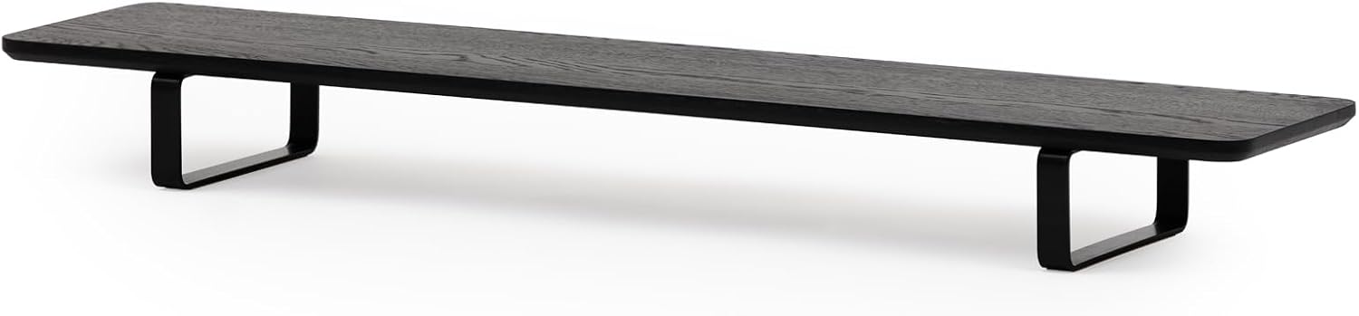 Oakywood Dual Monitor Stand - Handmade in EU - Natural Wood Monitor Stand Riser - Laptop Accessories – 220 lbs (100 kg) Capacity - 41.3'x9' (105x23 cm) – 100% Natural Black Stained Oak