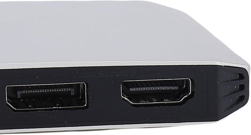Asixxsix USB 3.0 & USB C to Dual HDMI Adapter 4K 60Hz, Monitor Splitter Extended Display for Dual Monitor, Type C to Display Port Multiport with HDMI/PD