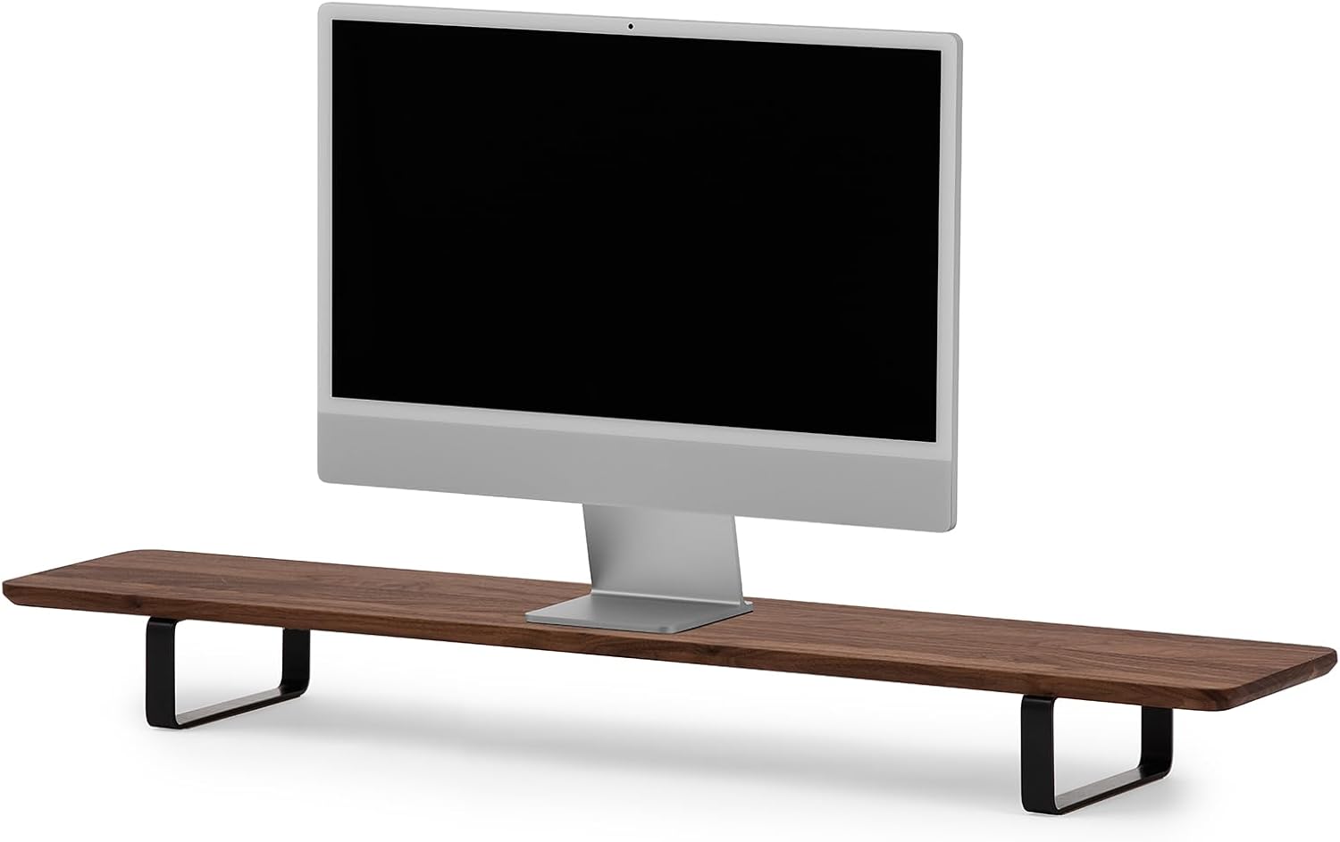 Oakywood Dual Monitor Stand - Handmade in EU - Natural Wood Monitor Stand Riser - Laptop Accessories – 220 lbs (100 kg) Capacity - 41.3'x9' (105x23 cm) – 100% Natural Walnut Wood
