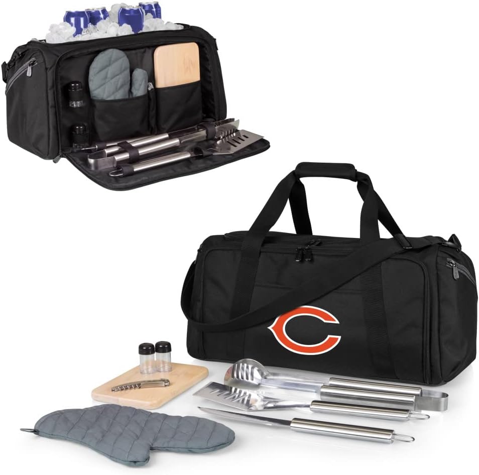 NFL BBQ Kit/Cooler Tote with Barbecue and Picnic Accessories