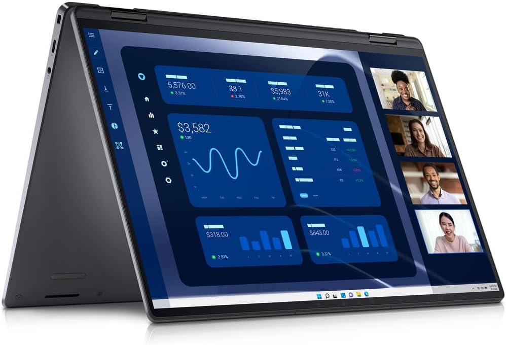 Dell Latitude 9450 2-in-1 Laptop - 14 inch QHD+ (2560 x 1600) 500-nits Touch Display - Intel Core Ultra 7-165U - 512GB SSD - 16GB RAM - Win11 pro- 5G Qualcomm (eSIM)