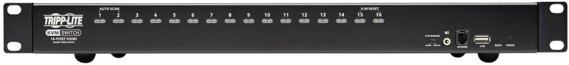 Tripp Lite KVM Switch, 16 Port HDMI USB with Audio and USB Sharing KVM Switch, 1U Rack Mount (B024-HU16)