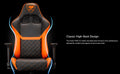 COUGAR Armor ONE V2 Gold Gaming Chair, Choices of Breathable PVC Leather or Woven Fabric,4D Folding Armrests, Lumbar and Neck Pillows, Back Pocket,High-Back Design Lower Back Support (PVC Leather)