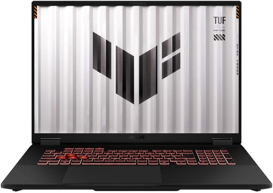 ASUS 2025 Gaming Laptop | TUF Gaming A18 | AMD 8-Core Ryzen 7 260 | NVIDIA GeForce RTX 5060 | 16GB DDR5 | 2TB SSD | 18' 1920x1200 144Hz | Win11 Home - Wi-Fi 6E - BT 5.3 - RGB Backlit KB - Jaeger Gray
