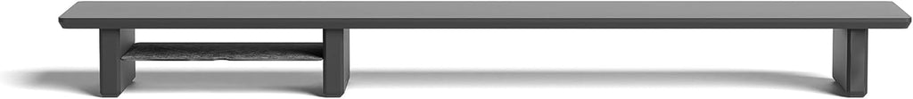 Raico Desk Cockpit Shelf Monitor Stand System Dual Screen Setup Wood Large Desk Accessory Organizer Unit (Black Wood, Full Length v2 | 45.7 Inches)