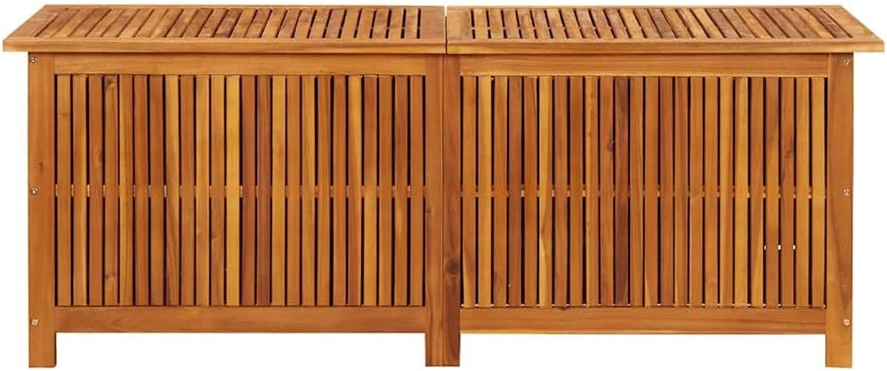 vidaXL Outdoor Storage Box, Deck Box with Lid, Patio Cabinet, Storage Chest for Outdoor Cushions Throw Pillows Garden Tools, Solid Wood Acacia