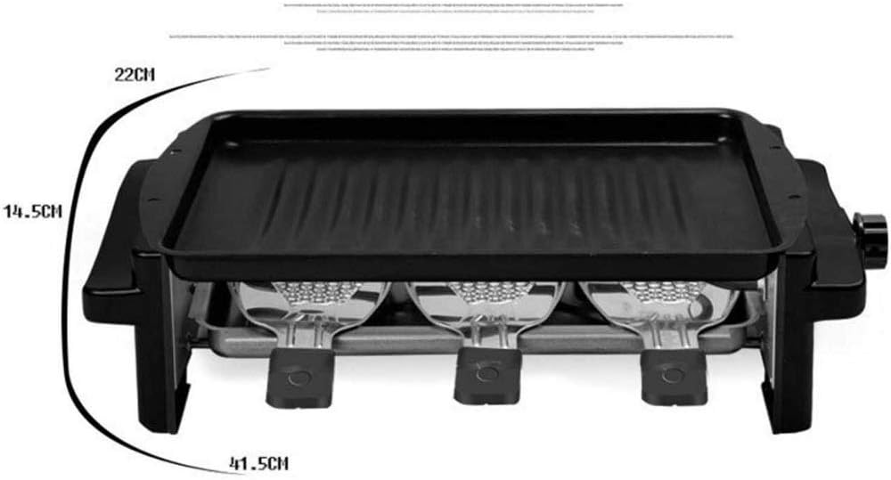 Barbecue Grill Double Electric Grill -Electric Indoor Searing Grill Removable Easy-to-Clean Nonstick Plate, 6-Serving, Extra-Large Drip Tray, Stainless Steel