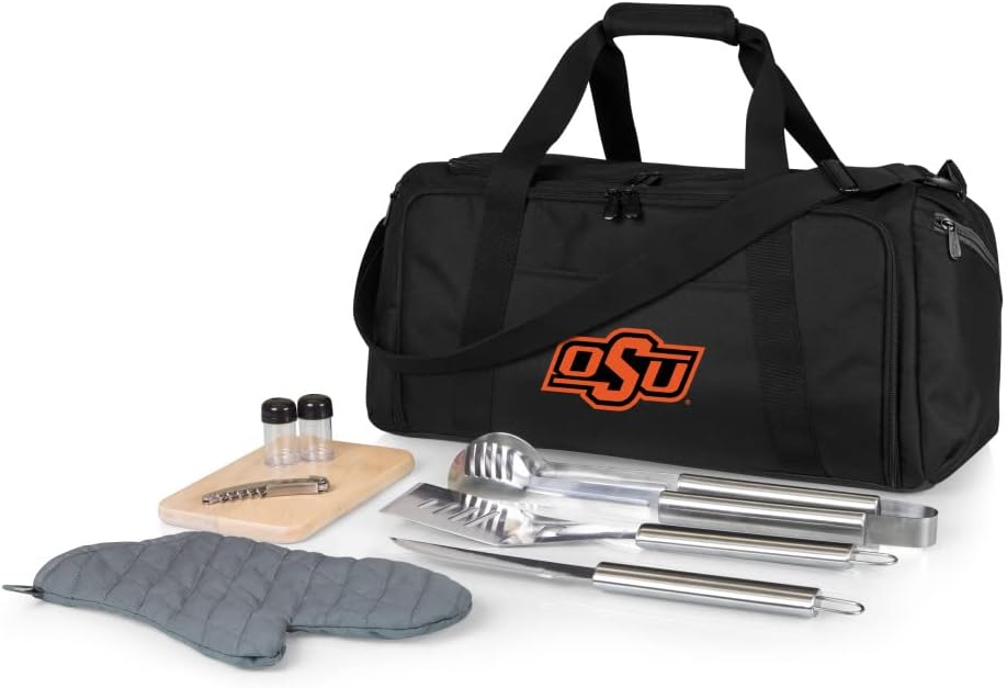 PICNIC TIME NCAA BBQ Kit Cooler Tote with Barbecue & Accessories