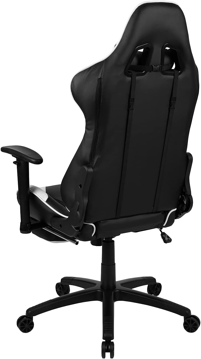 Flash Furniture X30 Gaming Chair Racing Office Ergonomic Computer Chair with Fully Reclining Back and Slide-Out Footrest in Black LeatherSoft