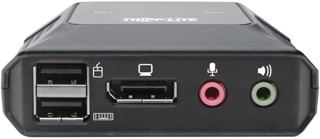 Tripp Lite 2-Port USB DisplayPort Cable KVM Switch W A/V Peripheral Sharing