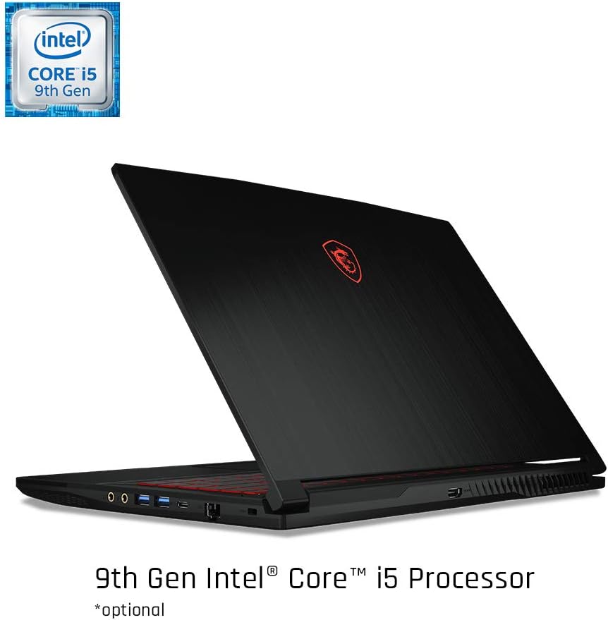 msi GF63 Thin 9RCX -615 15.6' Gaming Laptop, Intel Core i5-9300H, NVIDIA GTX 1050Ti, 8GB, 512GB NVMe SSD, Win10