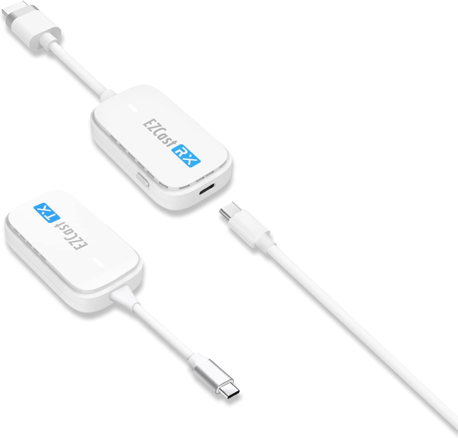 EZCast Wireless USB-C to HDMI Transmitter and Receiver, DisplayPort Screen Mirror from iPhone 15 to TV, 1080p HD, HDMI Extender, Wireless Display from Tablet and laptops to HDTV projectors