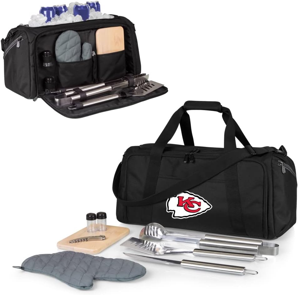 NFL BBQ Kit/Cooler Tote with Barbecue and Picnic Accessories