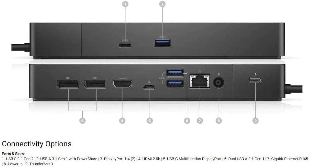 Dell Thunderbolt Dock- WD19TBS 130w Power Delivery