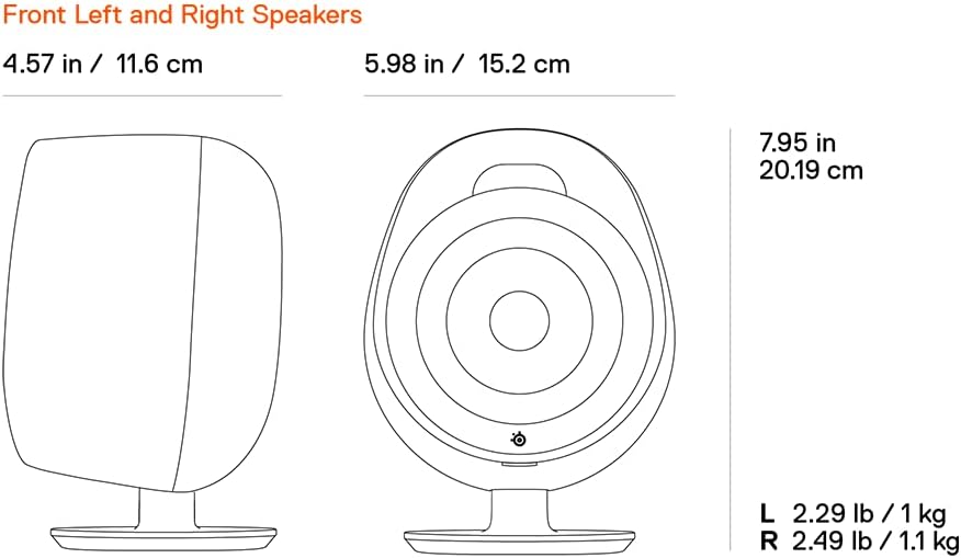 SteelSeries Arena 3 2.0 Desktop Gaming Speakers - Immersive Audio, On-Speaker Controls, 4' Drivers - Wired & Bluetooth - PC, Mac, Mobile