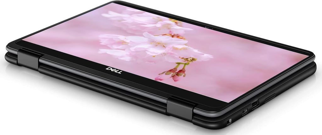 Dell 11' HD IPS Convertible Chromebook with Touchscreen, Intel Quad-Core Processor Up to 2.2GHz, 4GB Ram, 32GB Storage, Ultra-Fast WiFi, Chrome OS, Dark Black (Renewed)