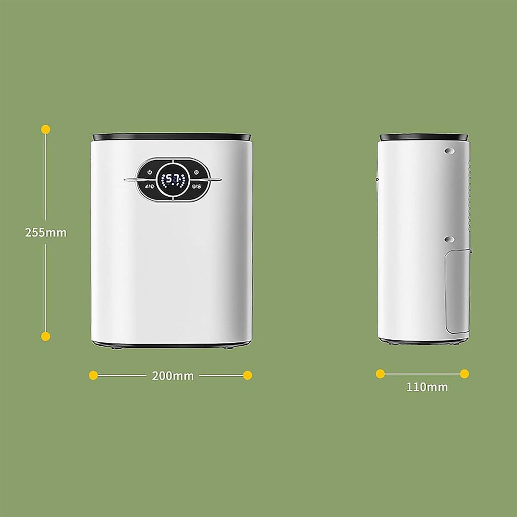 ERICAT Dehumidifiers for Home, Portable Air Purifying Dehumidifier with LED Display Screen and Remote Control, 1200ML Tank Capacity and 2 Working Modes, Auto Power Off and Low Noise, for Bedroom