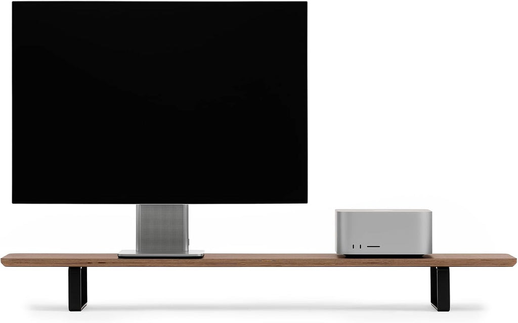 Oakywood Dual Monitor Stand - Handmade in EU - Natural Wood Monitor Stand Riser - Laptop Accessories – 220 lbs (100 kg) Capacity - 41.3'x9' (105x23 cm) – 100% Natural Walnut Veneer