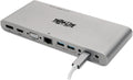 New! Tripp Lite USB C Docking Station w/ USB-A Hub, USB Type C, HDMI, VGA, DP, Gbe Gigabit Ethernet PD Charging 4K@ 30Hz, Portable, Thunderbolt 3 Silver (U442-DOCK4-S)