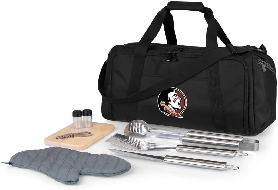 PICNIC TIME NCAA BBQ Kit Cooler Tote with Barbecue & Accessories