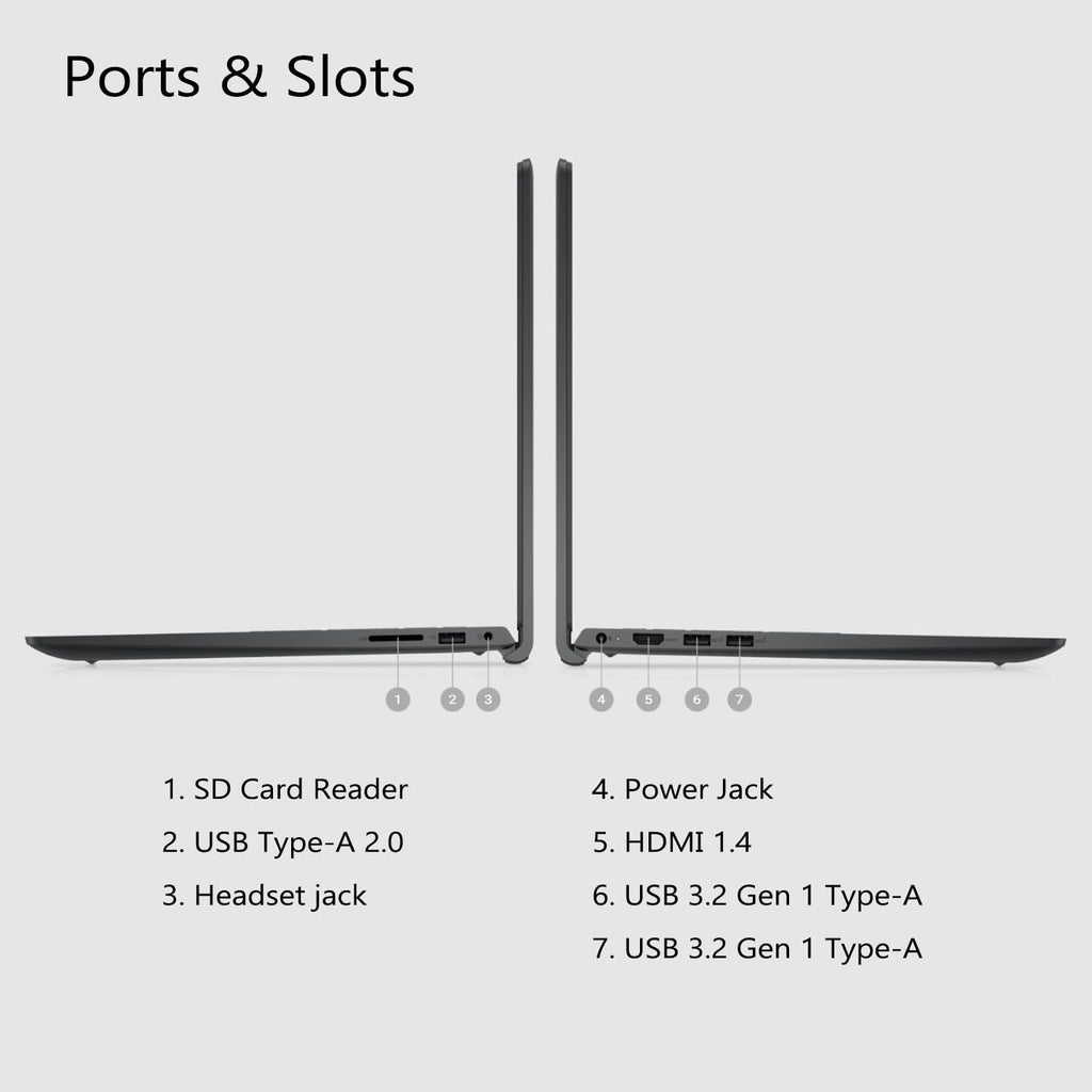DELL Inspiron 3000 Series 3520 Laptop, 15.6' FHD Touchscreen, Intel Core i5-1155G7, 16GB DDR4 RAM, 512GB PCIe SSD, Webcam, SD Card Reader, Wi-Fi, Windows 11 Home, Black
