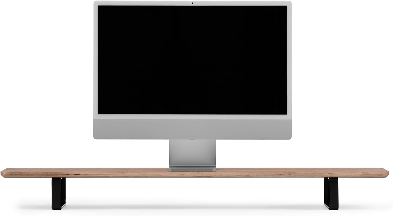 Oakywood Dual Monitor Stand - Handmade in EU - Natural Wood Monitor Stand Riser - Laptop Accessories – 220 lbs (100 kg) Capacity - 41.3'x9' (105x23 cm) – 100% Natural Walnut Veneer