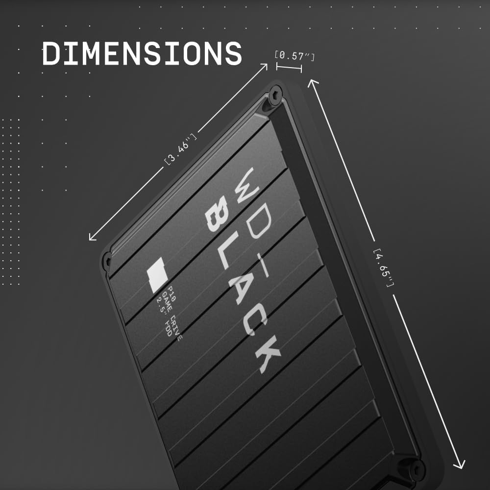WD_BLACK 5TB P10 Game Drive, Portable External Hard Drive, Works with Playstation, Xbox, & PC - WDBA3A0050BBK-WESN