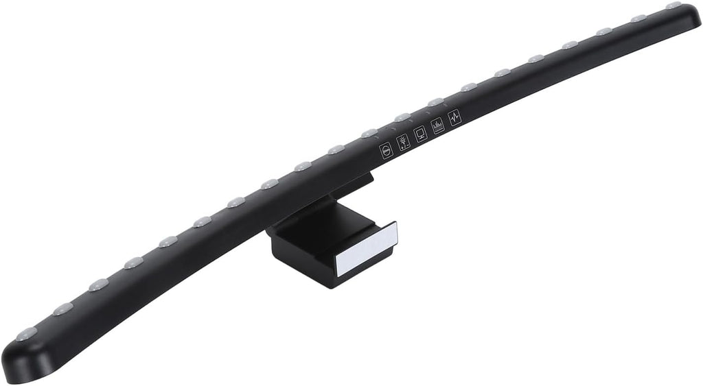 2 In 1 RGB Monitor Light Bar, Curved Computer Monitor Lamp Bar, Dual Light Source with Voice Activated Musical Rhythm, Eye Caring Screen Light Bar for Office Gaming Desk
