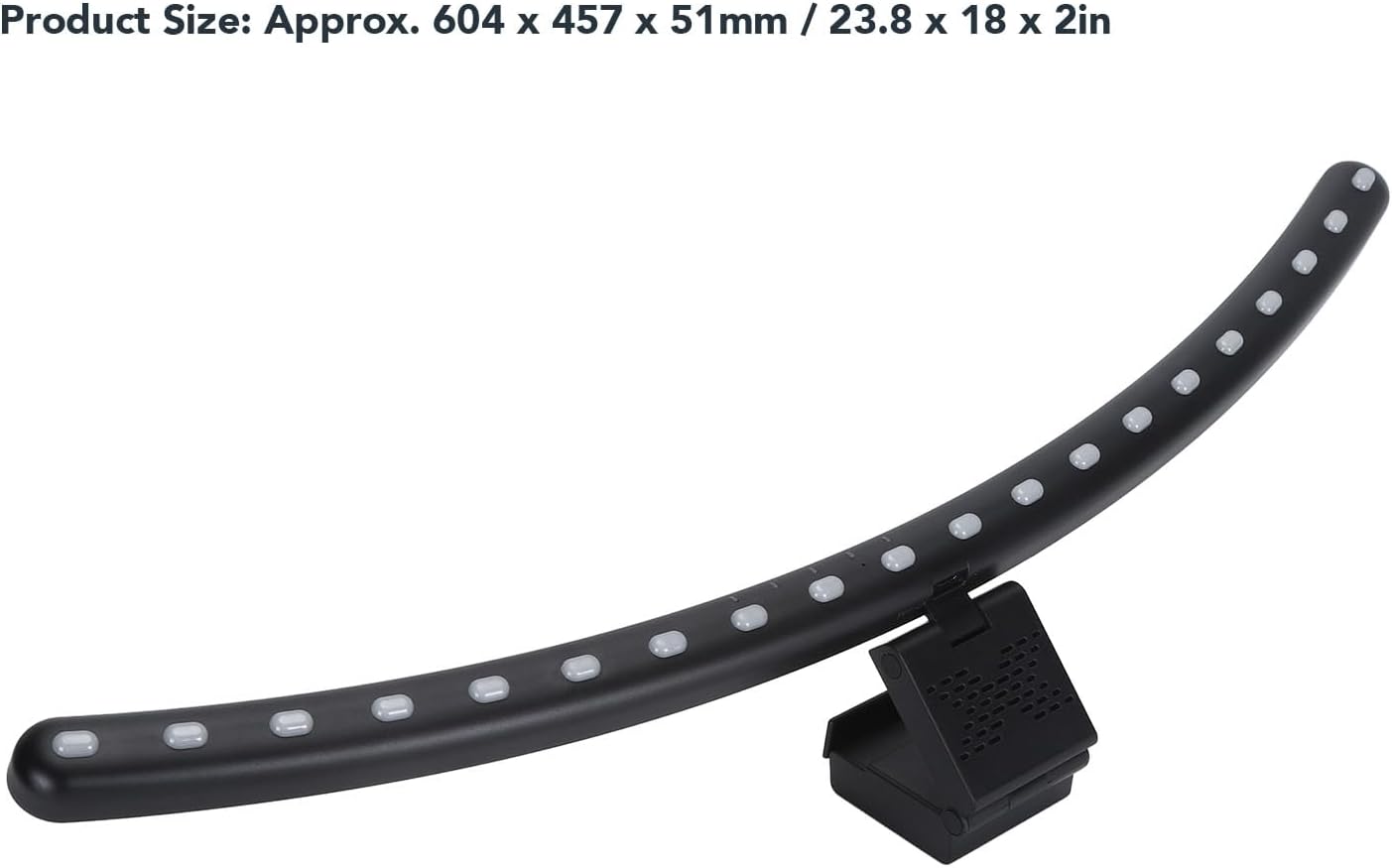 2 In 1 RGB Monitor Light Bar, Curved Computer Monitor Lamp Bar, Dual Light Source with Voice Activated Musical Rhythm, Eye Caring Screen Light Bar for Office Gaming Desk
