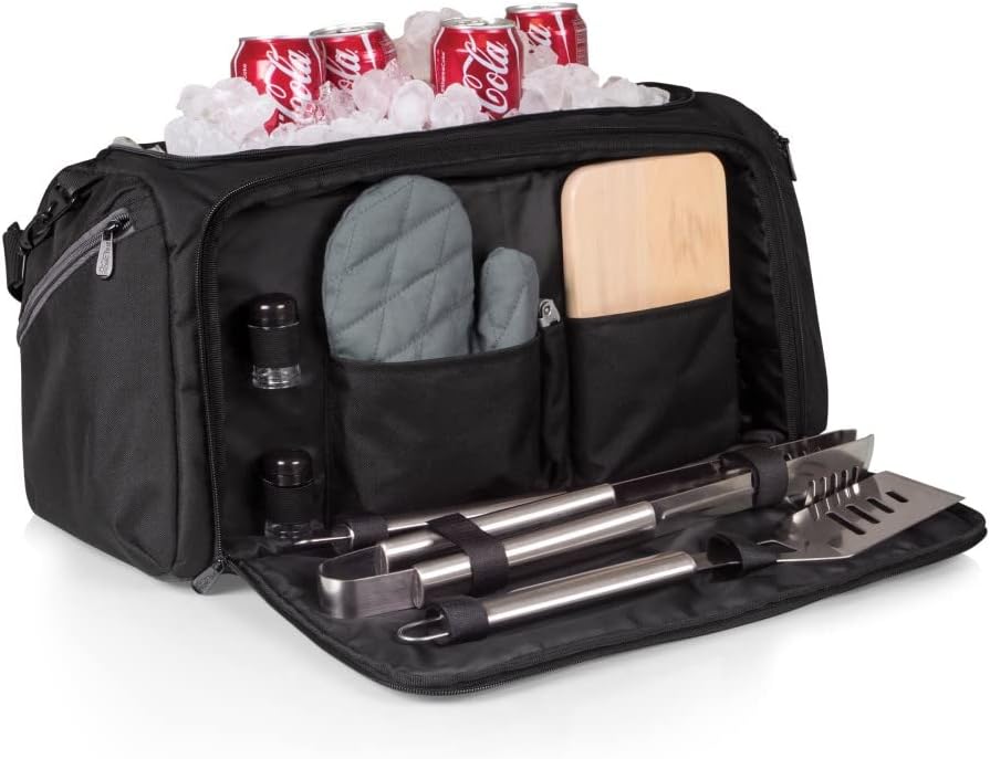 PICNIC TIME NCAA BBQ Kit Cooler Tote with Barbecue & Accessories